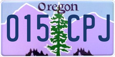 OR license plate 015CPJ