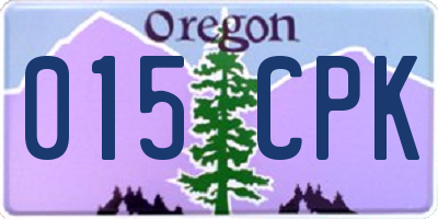 OR license plate 015CPK