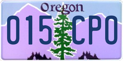 OR license plate 015CPO