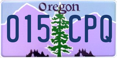 OR license plate 015CPQ