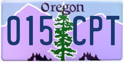 OR license plate 015CPT