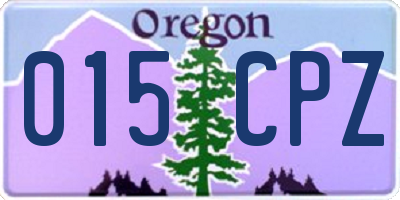 OR license plate 015CPZ