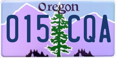 OR license plate 015CQA