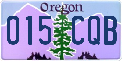 OR license plate 015CQB
