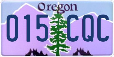 OR license plate 015CQC