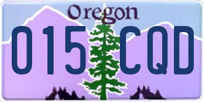 OR license plate 015CQD