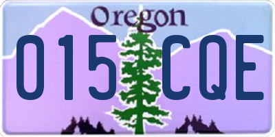 OR license plate 015CQE