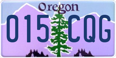 OR license plate 015CQG