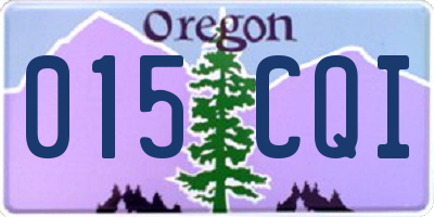 OR license plate 015CQI