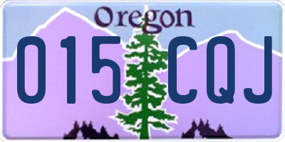 OR license plate 015CQJ
