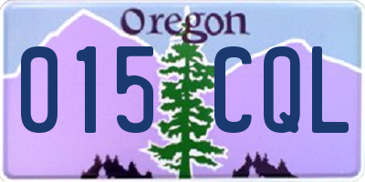 OR license plate 015CQL