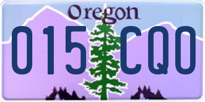 OR license plate 015CQO