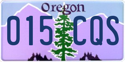 OR license plate 015CQS