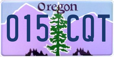 OR license plate 015CQT