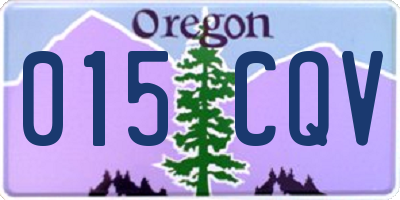 OR license plate 015CQV