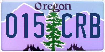 OR license plate 015CRB