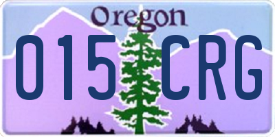 OR license plate 015CRG