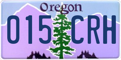 OR license plate 015CRH