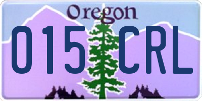 OR license plate 015CRL