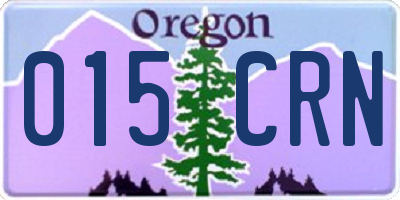 OR license plate 015CRN