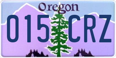 OR license plate 015CRZ