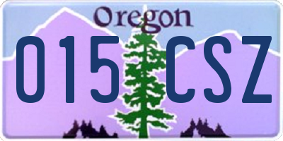 OR license plate 015CSZ