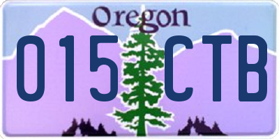 OR license plate 015CTB