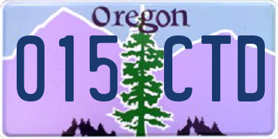 OR license plate 015CTD