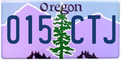 OR license plate 015CTJ