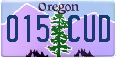 OR license plate 015CUD