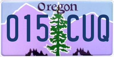 OR license plate 015CUQ