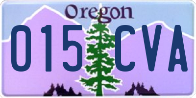 OR license plate 015CVA
