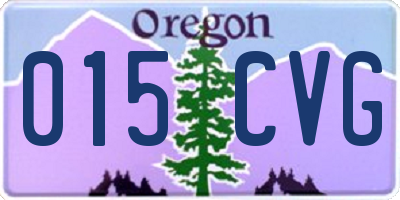 OR license plate 015CVG