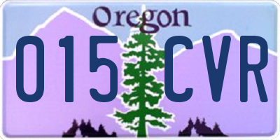 OR license plate 015CVR