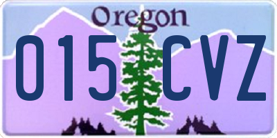 OR license plate 015CVZ