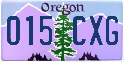 OR license plate 015CXG