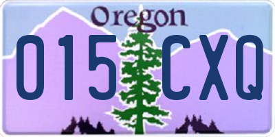 OR license plate 015CXQ
