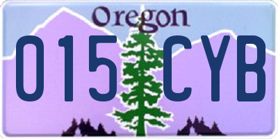 OR license plate 015CYB