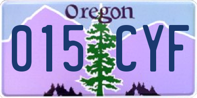 OR license plate 015CYF