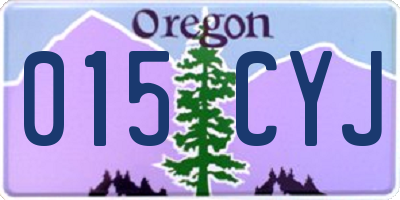 OR license plate 015CYJ