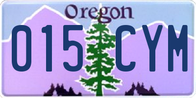 OR license plate 015CYM