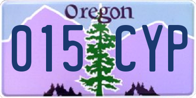 OR license plate 015CYP