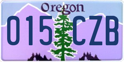 OR license plate 015CZB
