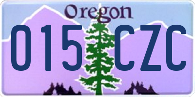 OR license plate 015CZC