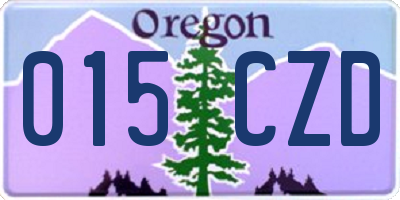 OR license plate 015CZD