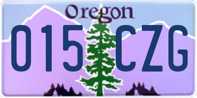 OR license plate 015CZG