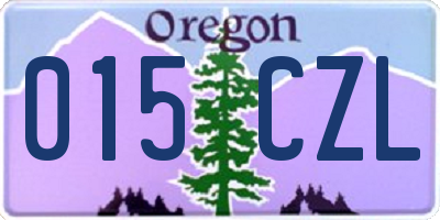 OR license plate 015CZL