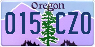 OR license plate 015CZO