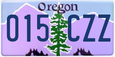 OR license plate 015CZZ