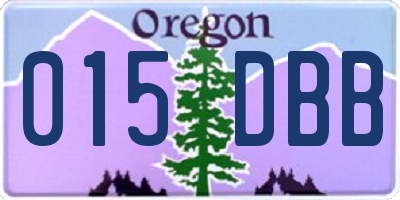 OR license plate 015DBB